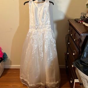 Shimmering white ball gown